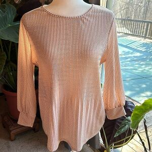 Adrianna Papell women’s size small ribbed-polka dot dress shirt